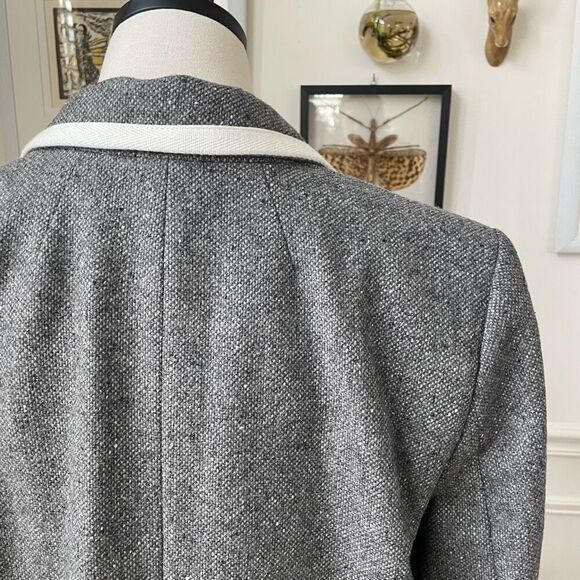 Banana Republic Wool H*cking Jacket Grey Tweed Blazer $170 12 - Picture 9 of 12